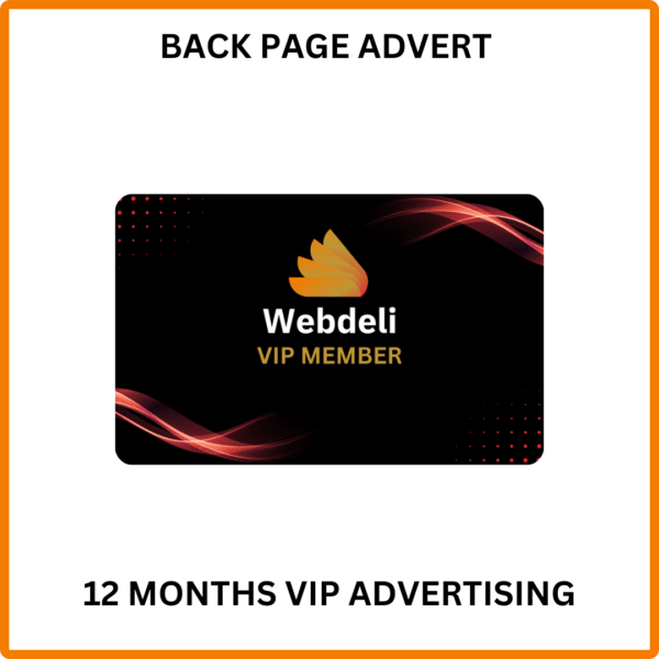 Webdeli Local 12 Months Back Page Advertisement